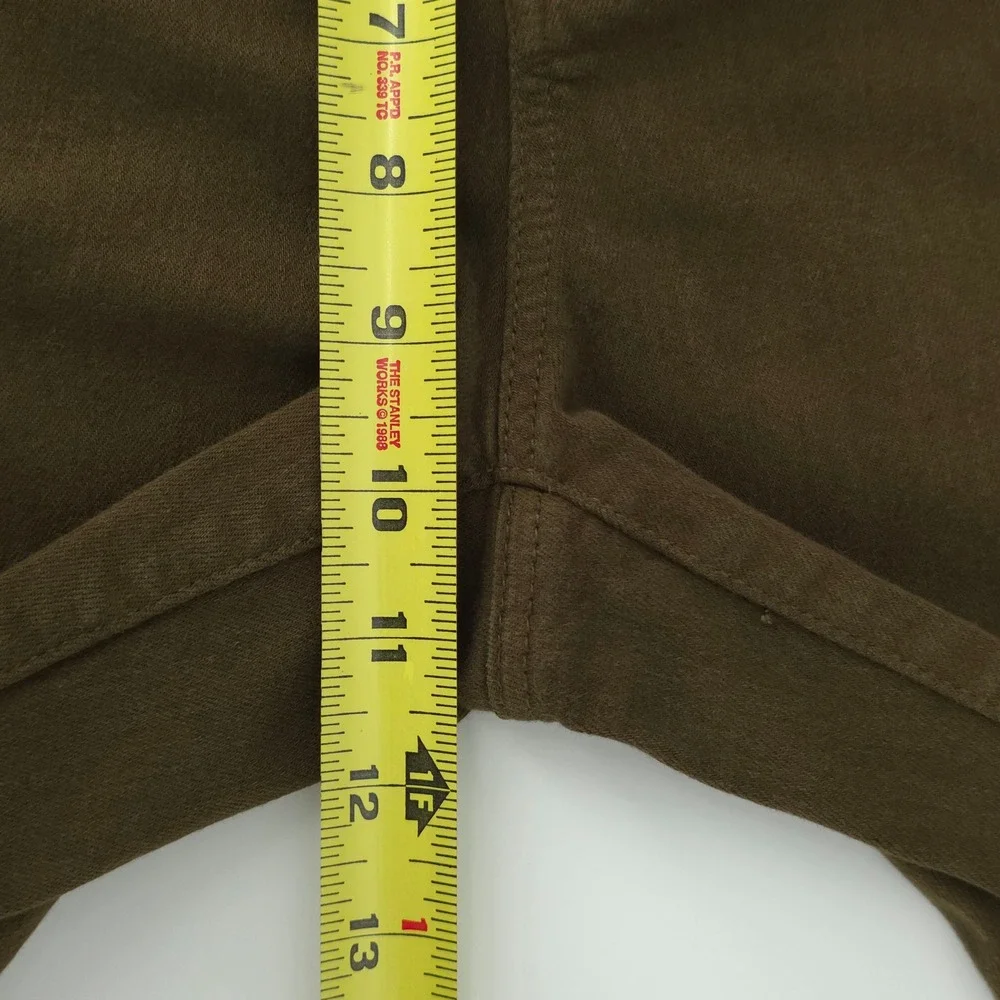 Chico's Women Jeans So Slimming Girlfriend Ankle 0.5 (US 6) Olive‎ Green